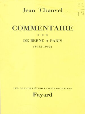 cover image of Commentaire (3)